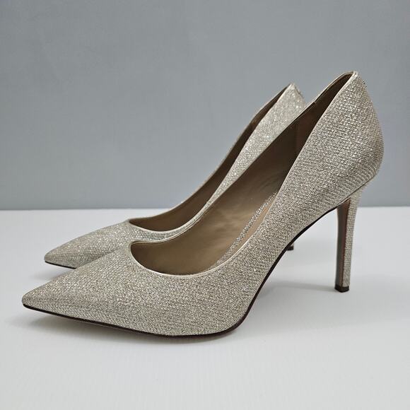 Sam Edelman Hazel Pump Women 10 WIDE Light Gold Mesh Pointed Toe Light Gold Mesh - Picture 1 of 14